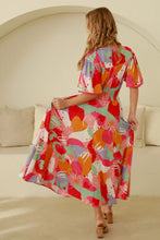 Load image into Gallery viewer, Dream Catcher Elliana Midi Dress - Vivid V-Neck
