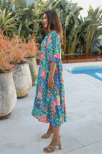 Morgana Midi Dress - Flowing Bohemian Style