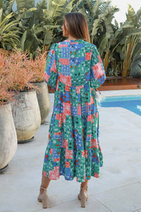 Morgana Midi Dress - Flowing Bohemian Style