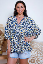 Load image into Gallery viewer, Mia: Boho Top with Relaxed Fit &amp; 3/4 Sleeves

