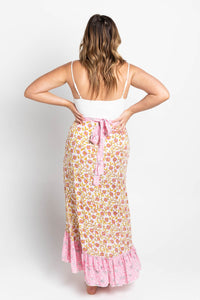 Ishani Sachi Pink Wrap Maxi Skirt – Boho Chic Beauty